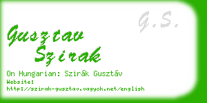 gusztav szirak business card
