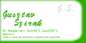 gusztav szirak business card